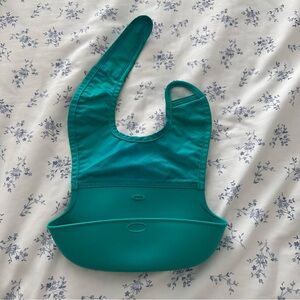 Oxo Teal Silicone Baby Bib